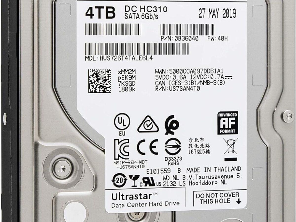HGST WD Ultrastar DC HC310 4TB 3.5″ SATA Recertified HDD - Comkex.com