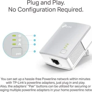 TP-Link TL-PA4010KIT AV600 Nano Powerline Adapter Starter Kit